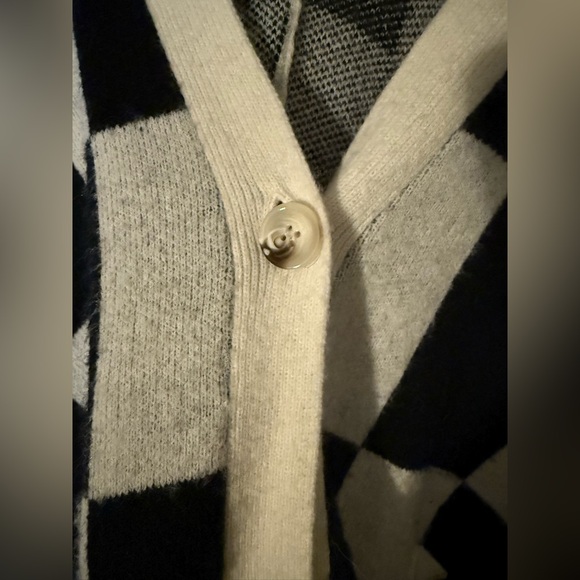 PRICE FIRM • LALA ORIGINAL DESIGN: Love You Oversized Checkerboard Cardi - Picture 14 of 15